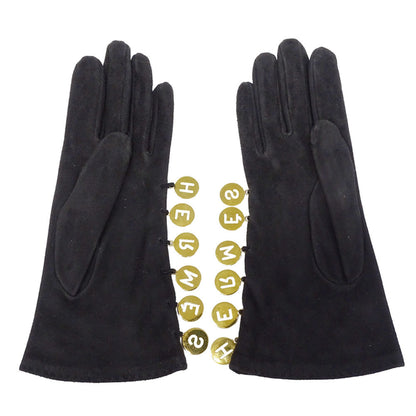 Hermes Herms Women'S Suede Gloves