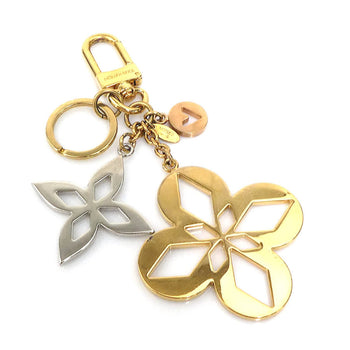 Louis Vuitton Charm Keyring Maltage Blossom Metal Gold X Silver