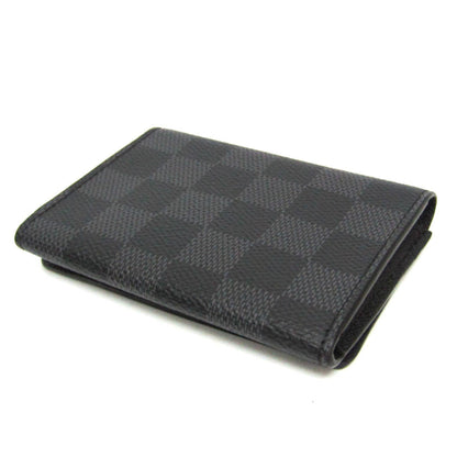 Louis Vuitton Envelope Business Card Holder N63338 Damier Graphite Business Card Case Black