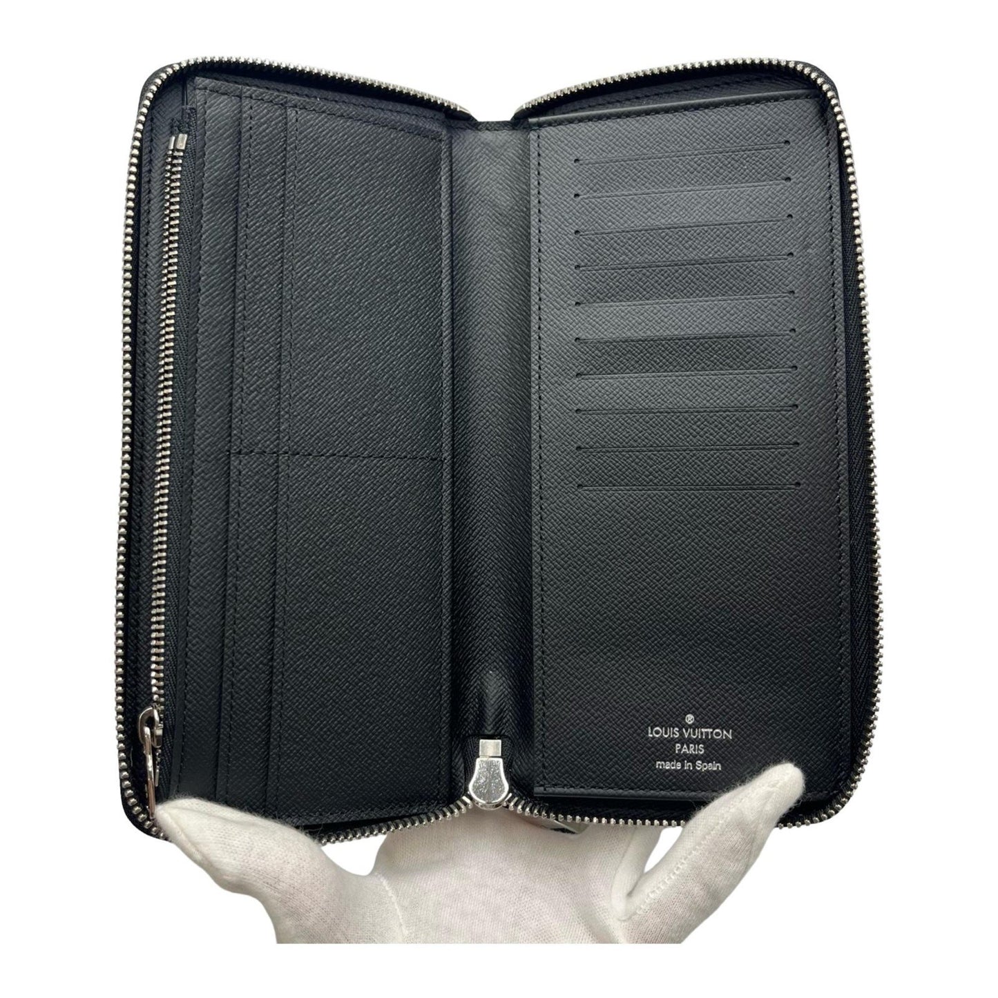 Louis Vuitton Zippy Wallet Vertical N64443 Damier Graphite Canvas Black