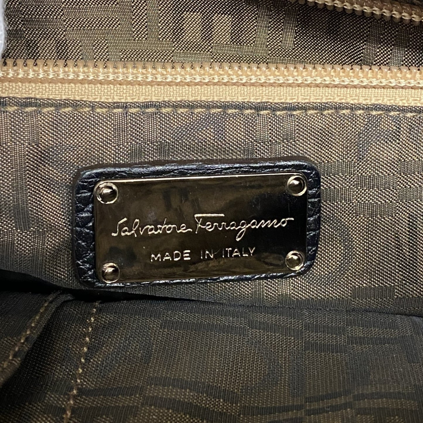 Salvatore Ferragamo Handbag In Black Suede