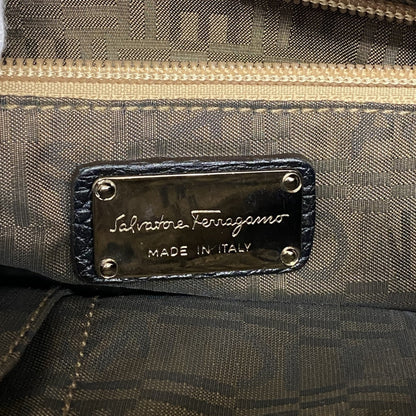 Salvatore Ferragamo Handbag In Black Suede