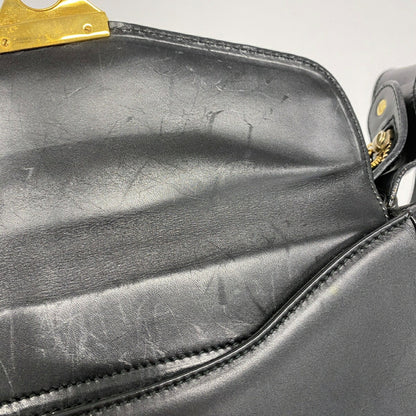 Salvatore Ferragamo Shoulder Bag In Black Leather