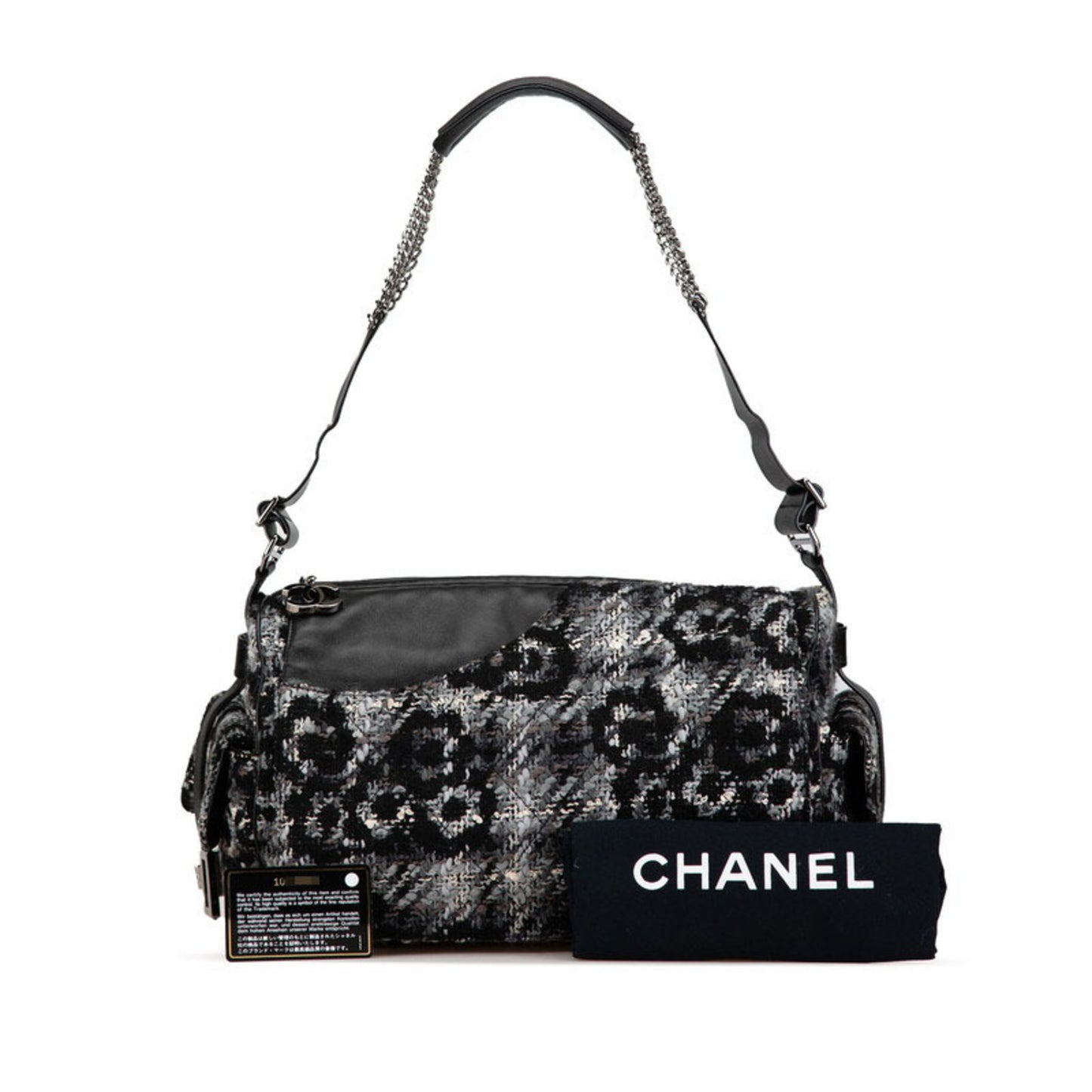 Chanel Camellia Chain Shoulder Bag In Gray