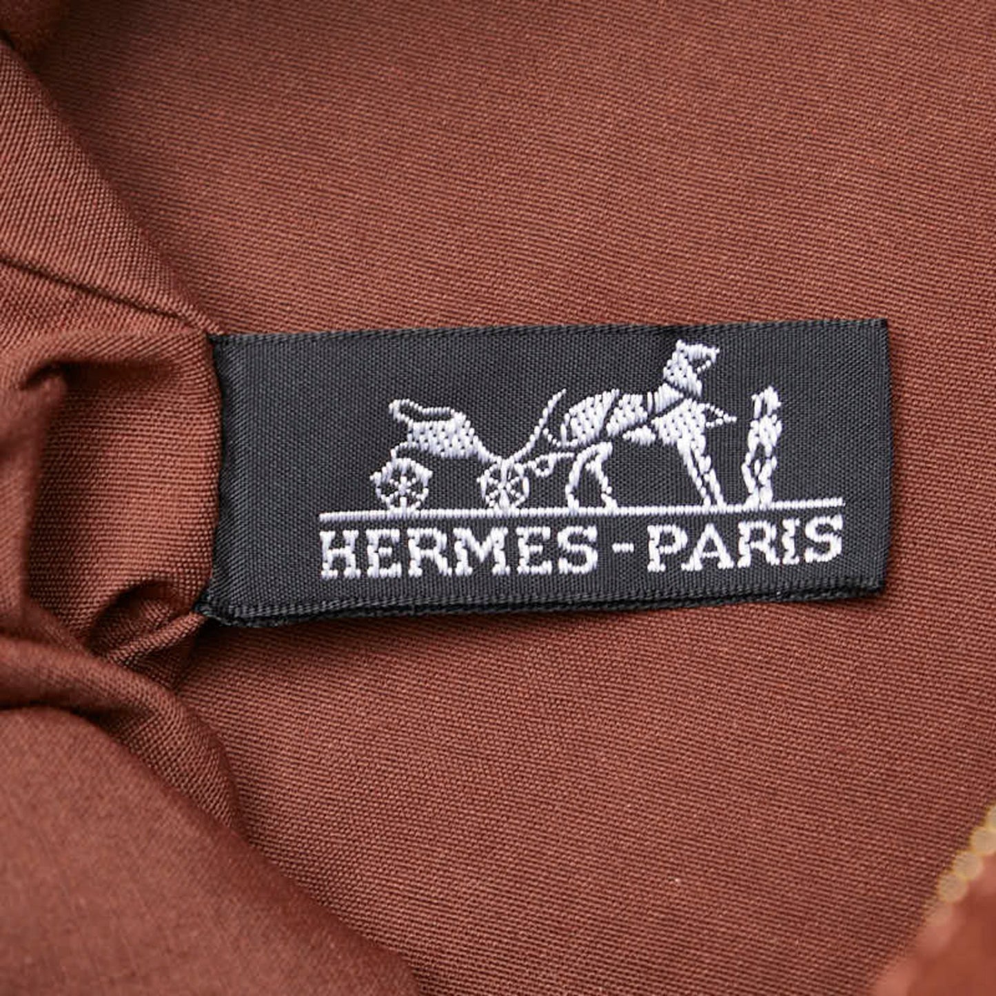 Hermes Foultou Porto-Document Bag Document Case Brown Navy Canvas