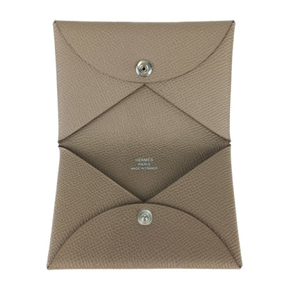 Hermes Calvi Card Case - Etoupe (Brown) Epson