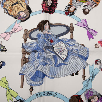Hermes Hello Dolly Doll Scarf/Muffler In Purple