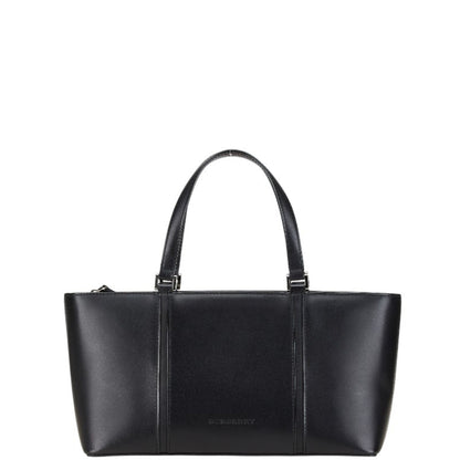 Burberry Nova Check Handbag In Black Leather