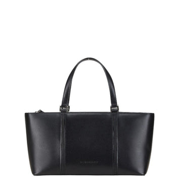 Burberry Nova Check Handbag In Black Leather