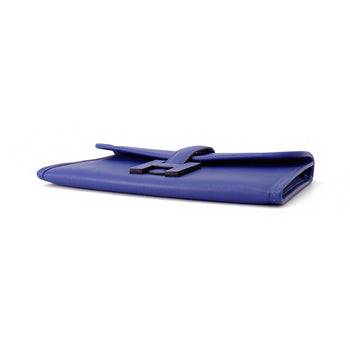 Hermes Herms Jige Duo Blue Electric Swift Long Wallet