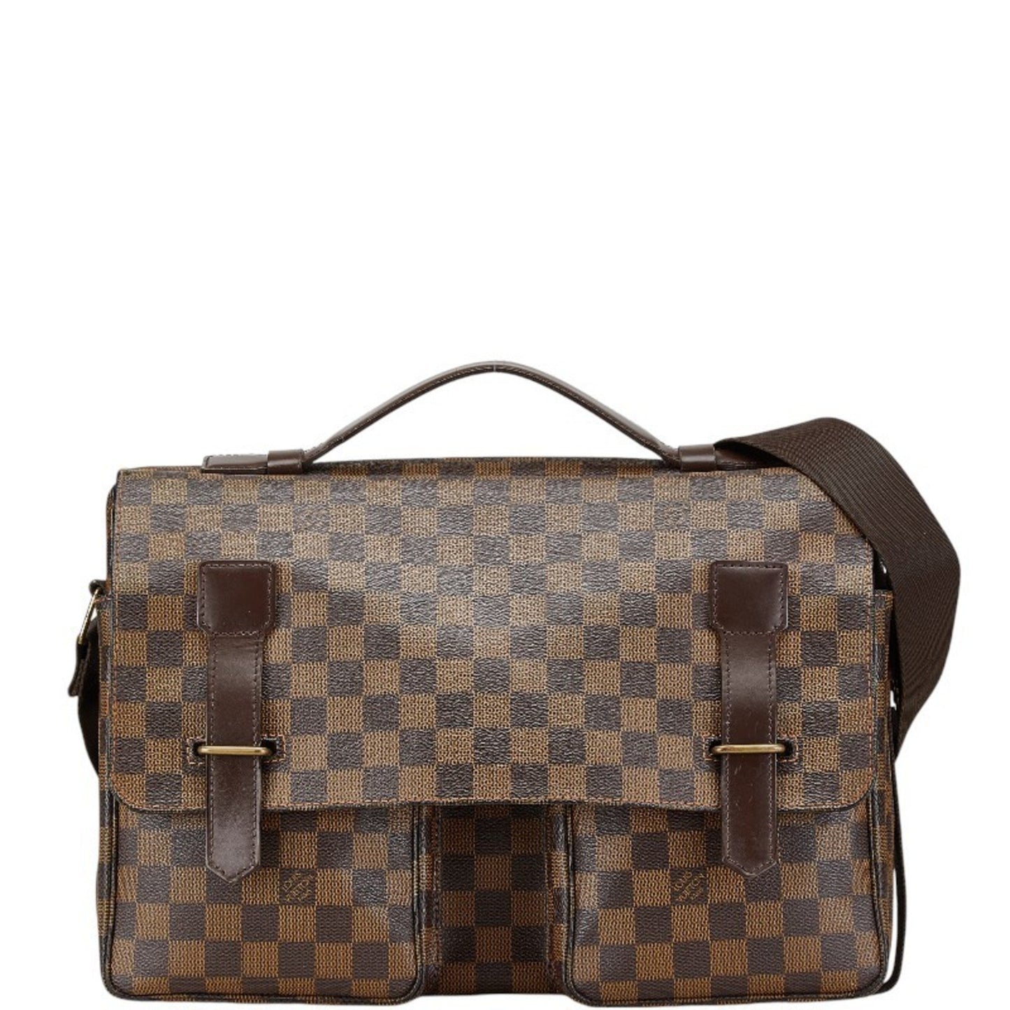 Louis Vuitton Damier Broadway Handbag Shoulder Bag 2Way N42270 Brown Pvc Leather