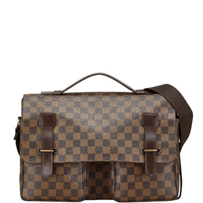 Louis Vuitton Damier Broadway Handbag Shoulder Bag 2Way N42270 Brown Pvc Leather