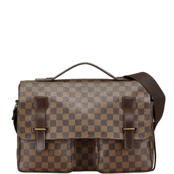 Louis Vuitton Damier Broadway Handbag Shoulder Bag 2Way N42270 Brown Pvc Leather