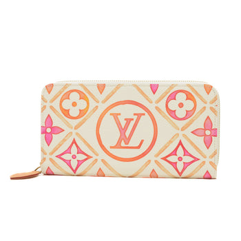 Louis Vuitton Monogram By The Pool Zippy Wallet Long Coral M11455 Bp