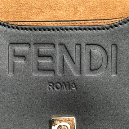 Fendi Moonlight Shoulder Bag 8Bt346 Black Brown Leather