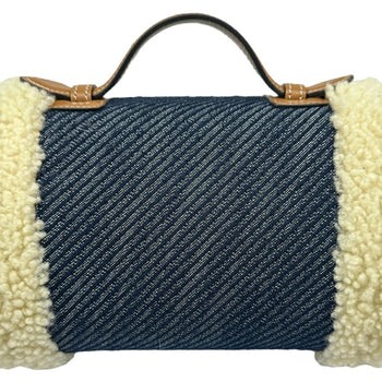 Tod'S Tods Shoulder Bag T Timeless Denim Sheepskin Blue Navy