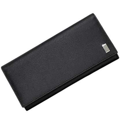 Dunhill Sidecar Leather Bifold Long Wallet (Ec-24011) In Black.