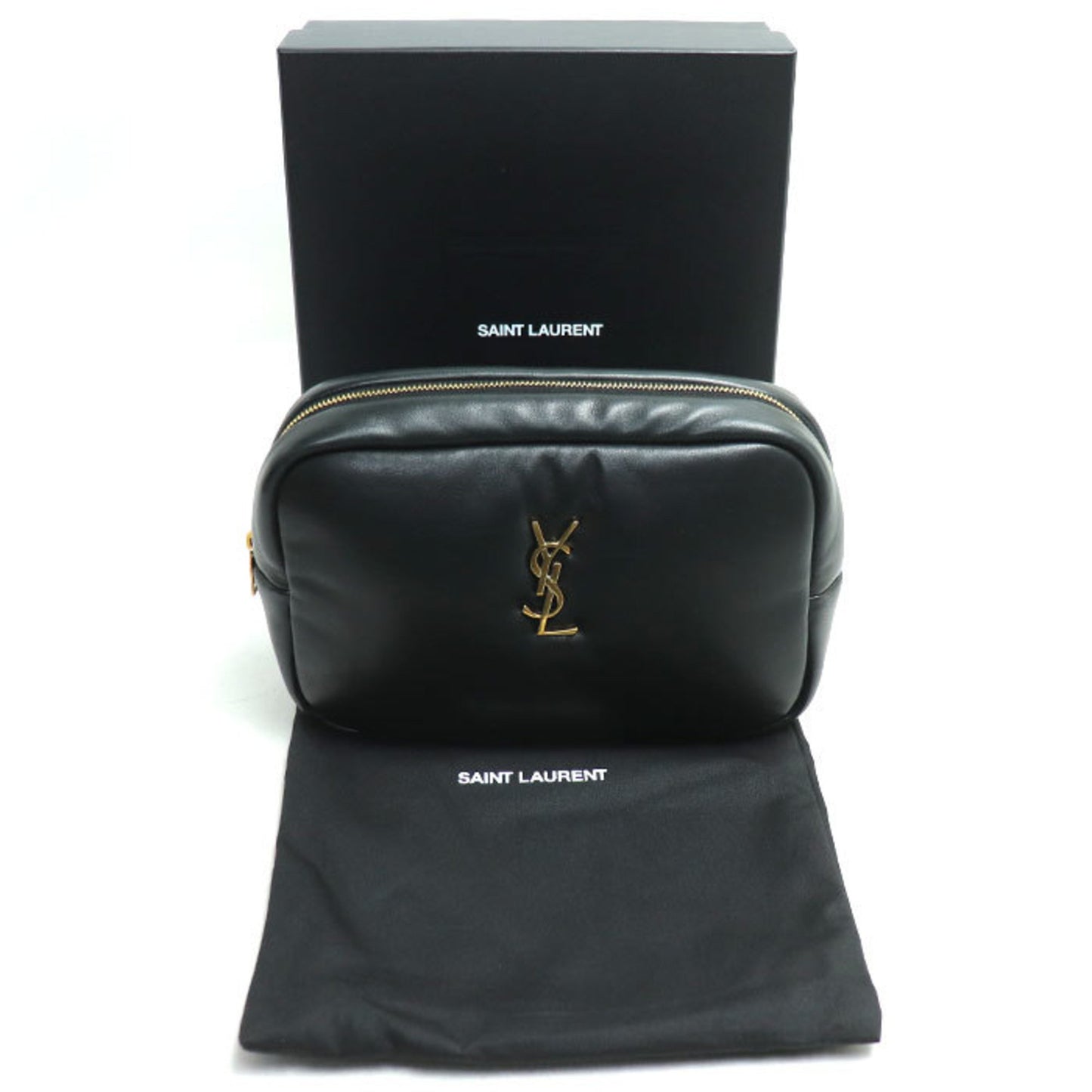 Yves Saint Laurent Saint Laurent Paris Saint Laurent Paris Cassandra Pouch Clutch Bag Black