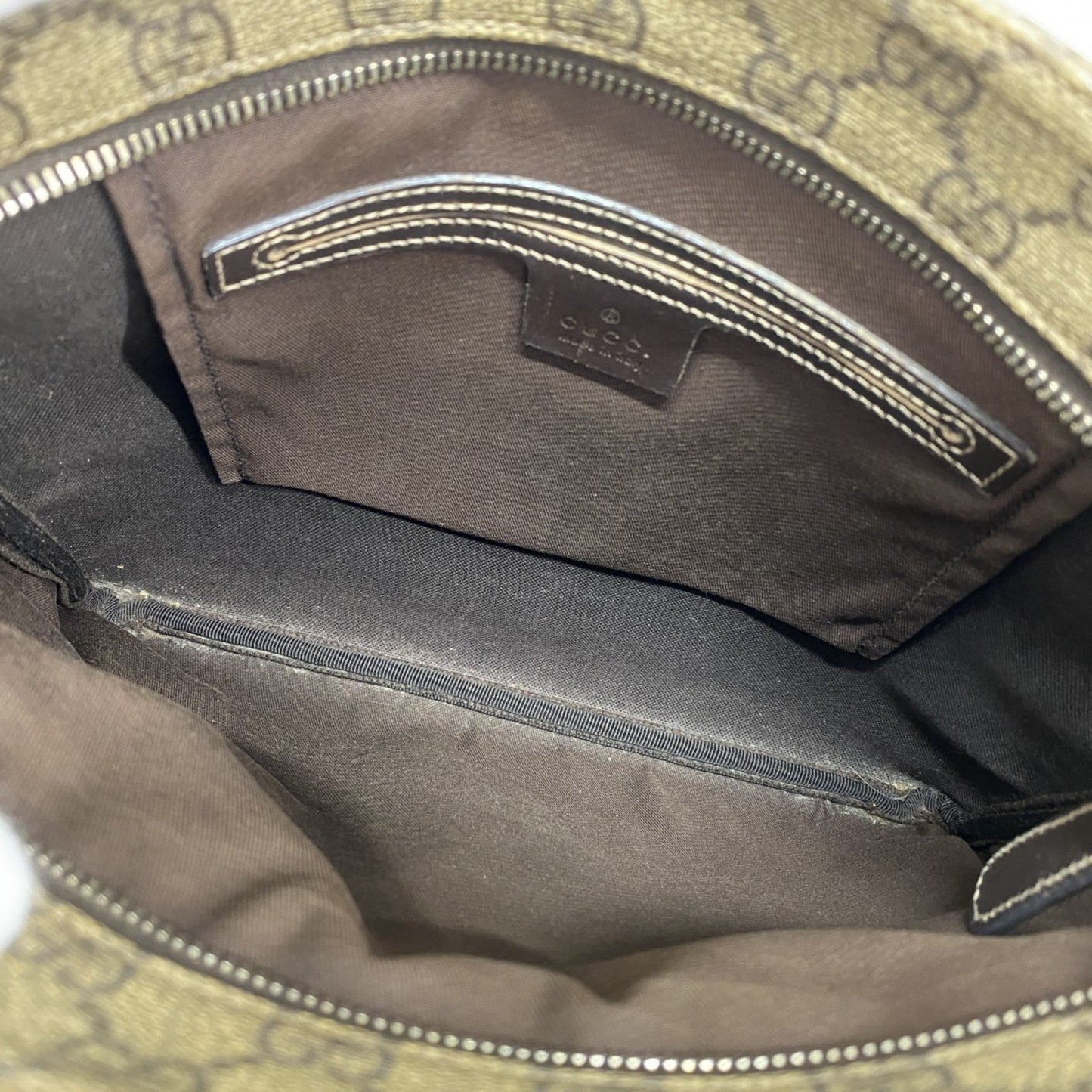 Gucci Gg Supreme Shoulder Bag 295257 Brown Champagne