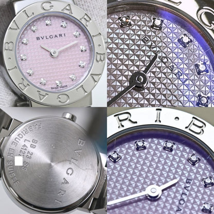 Bvlgari 12P Diamond Pink Shell Watch Bb23C2Ss 12Ja Bb23Ss Japan Exclusive