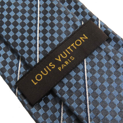 Louis Vuitton Cravate Ex M67978 100% Silk Checkered Tie