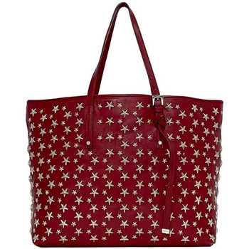 Jimmy Choo Tote Bag Ec-22980 Red Star Studs Leather Jimmy Choo A4