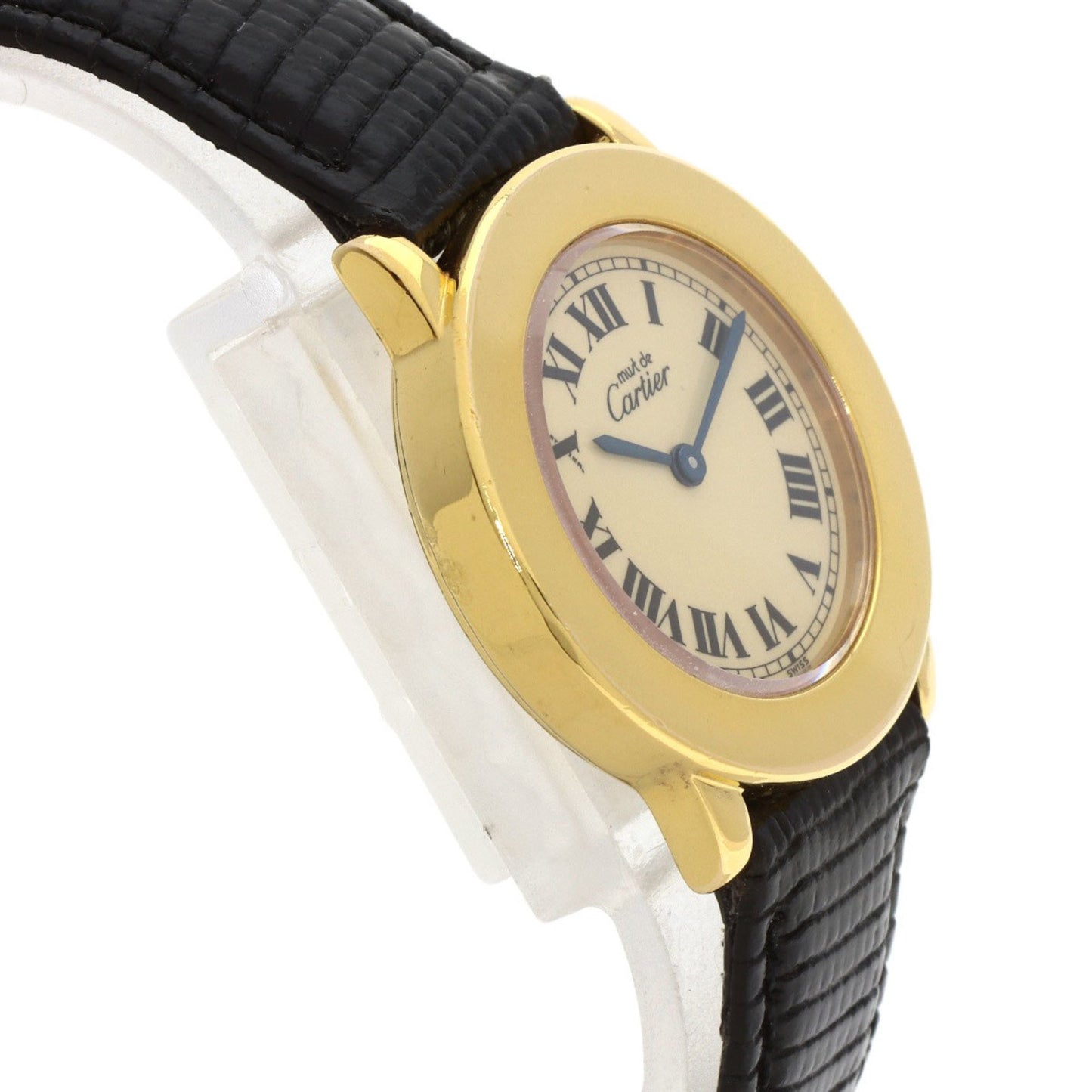 Cartier Mastrondo W1008743 Silver Leather Watch