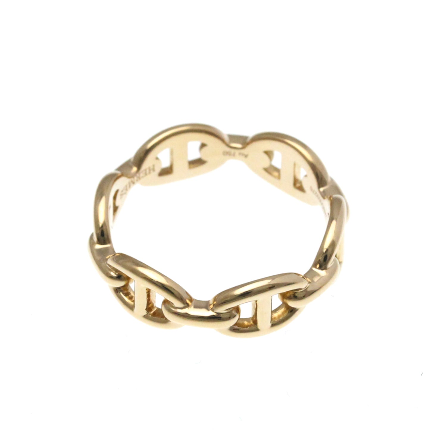 Hermes Chaine D'Ancre Ring Pink Gold (18K) Fashion No Stone Band Ring Pink Gold