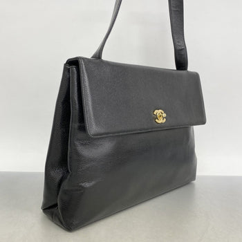 Chanel Shoulder Bag Caviar Skin Black