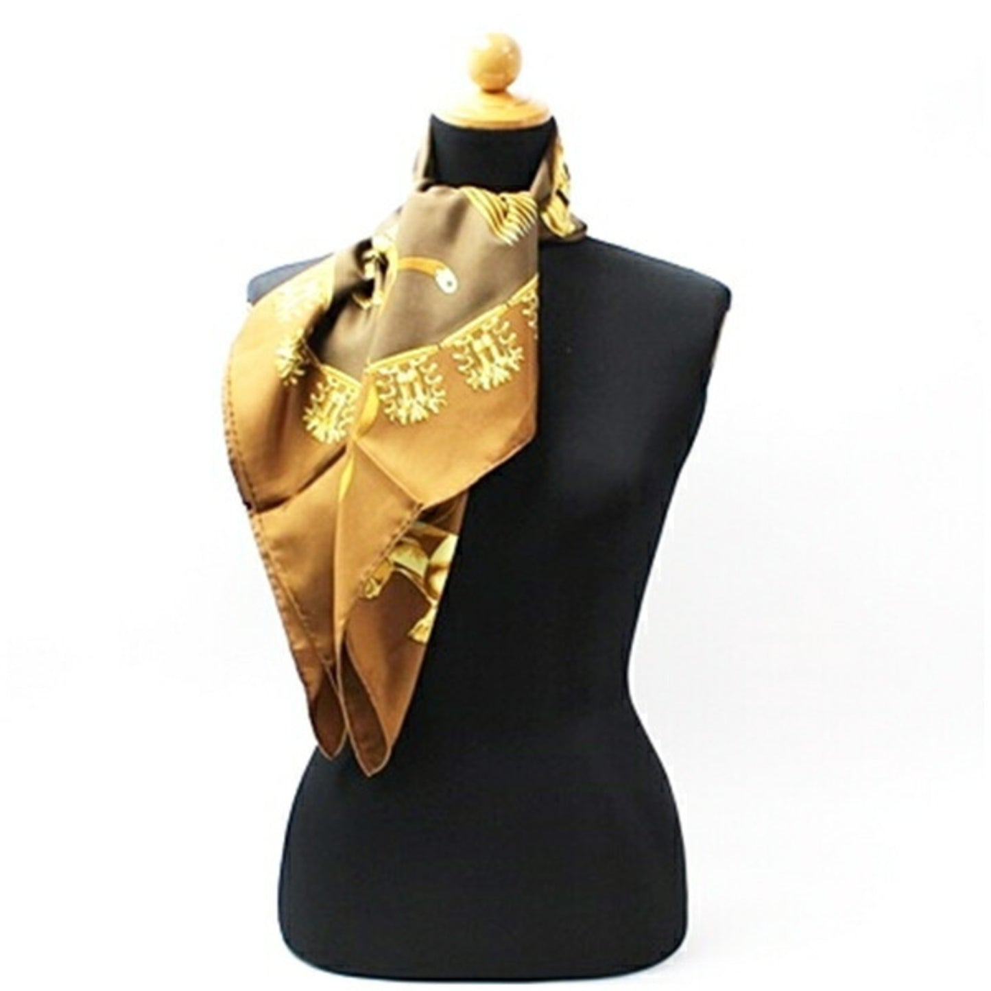 Hermes Scarf Muffler Carr 90 Les Cavaliers D'Or Golden Knights Hermes