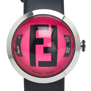 Fendi Bousra Watch 8010G Quartz Pink Dial Rubber