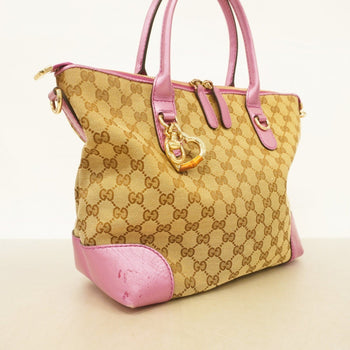 Gucci Gg Canvas Bamboo Tote Bag 269957