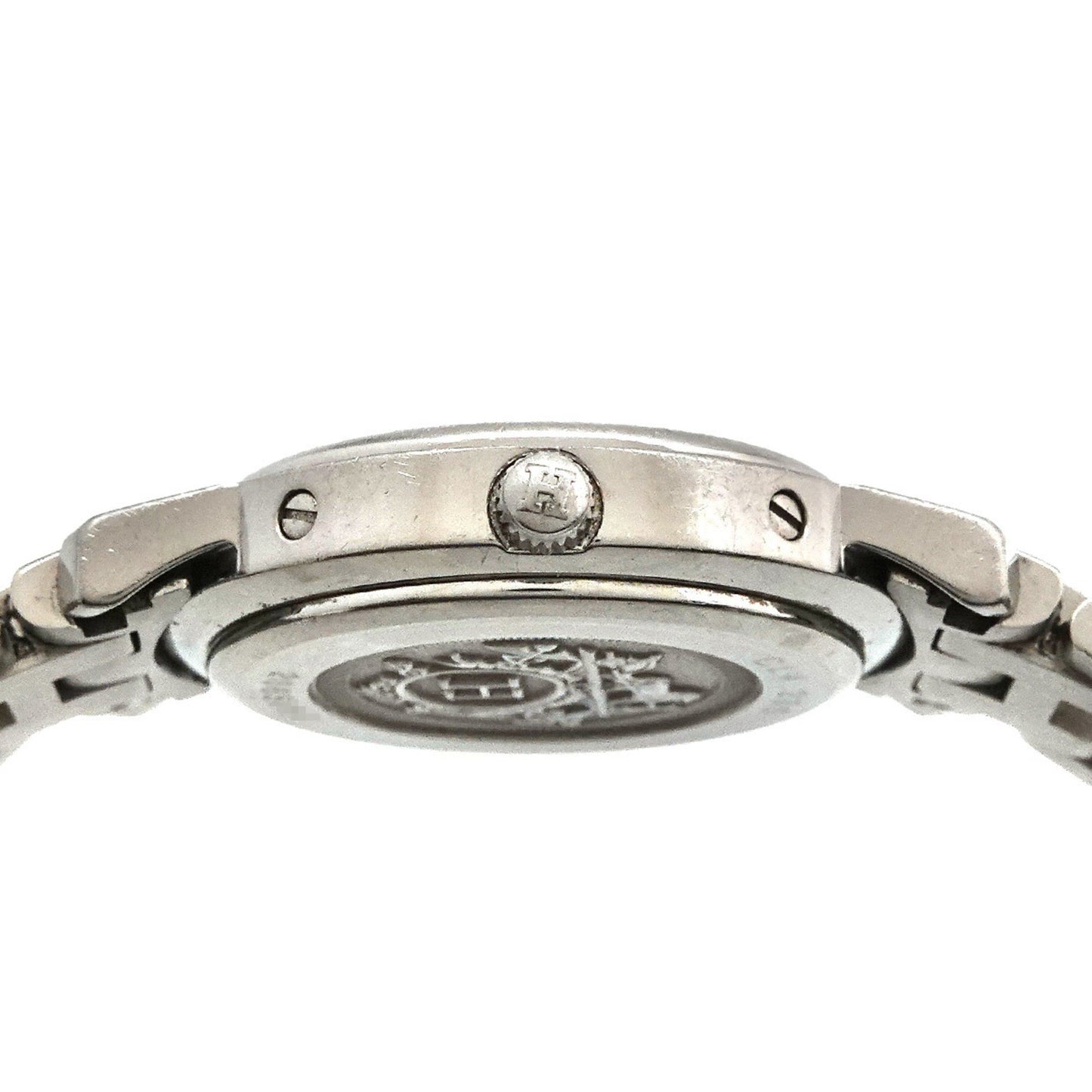 Herms Clipper Nacle Cl4 230 Women'S Watch With 12 Diamond Bezel