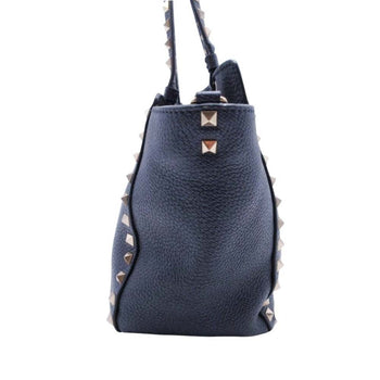 Valentino Garavani Rockstud 2-Way Shoulder Tote Bag In Navy
