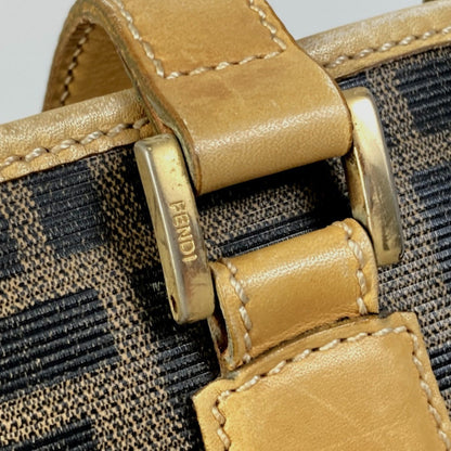 Fendi Zucca Pattern Bucket Tote Bag In Pvc And Leather