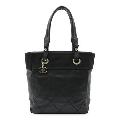 Chanel Paris-Biarritz Tote Pm Shoulder Bag In Satin-Like Coated Canvas