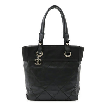 Chanel Paris-Biarritz Tote Pm Shoulder Bag In Satin-Like Coated Canvas