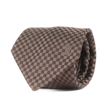 Louis Vuitton Louis Vuitton Micro Damier Silk Cravate Tie Brown