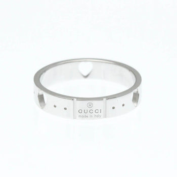 Gucci Icon Heart Ring White Gold (18K) Fashion No Stone Band Ring Silver