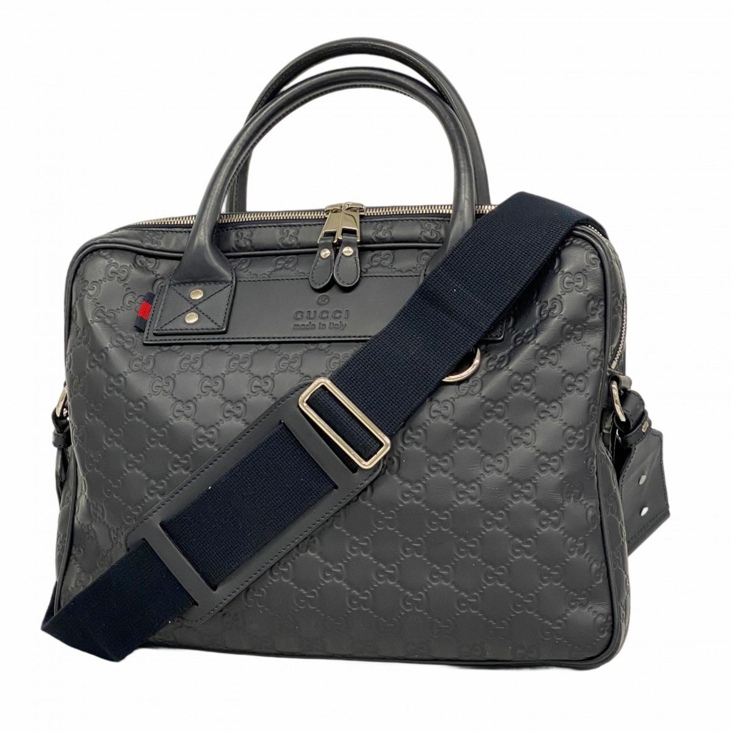 Gucci Bag Guccissima 328937 Leather Navy