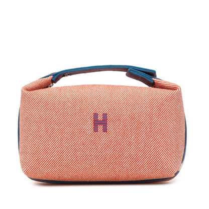 Hermes Brid A Black Gm Handbag In Orange