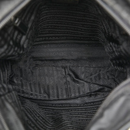 Prada Tessuto Shoulder Bag With Triangle Logo Plate