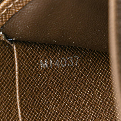 Louis Vuitton Taiga Organizer Atoll Long Wallet Round Travel Case M30658 Grisli Brown Leather Pvc