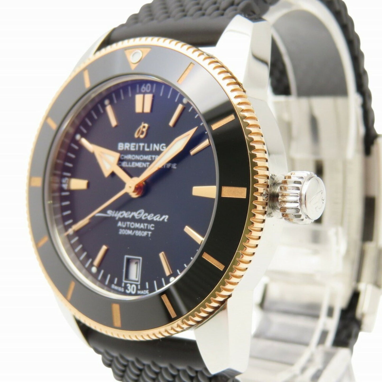Like New Breitling Superocean Heritage B20 Ub2010 Automatic Watch In Stainless Steel/Rubber