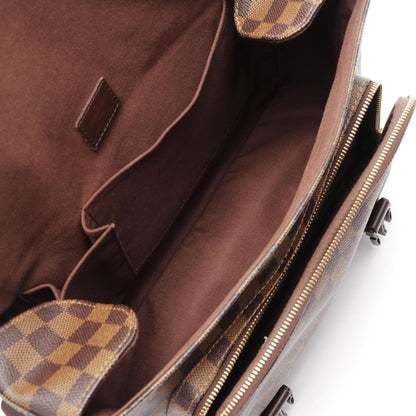 Louis Vuitton Mervil Damier Ebene Shoulder Bag Coated Canvas Leather