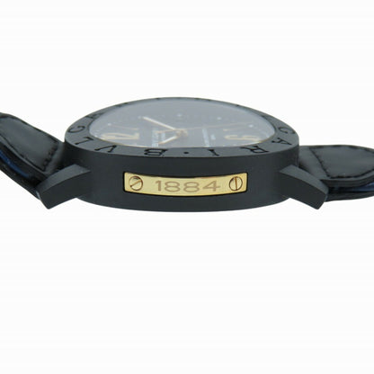 Bvlgari Carbon Gold Bb40Cl Automatic Watch Carbon/Leather Black Dial 0039Bvlgari