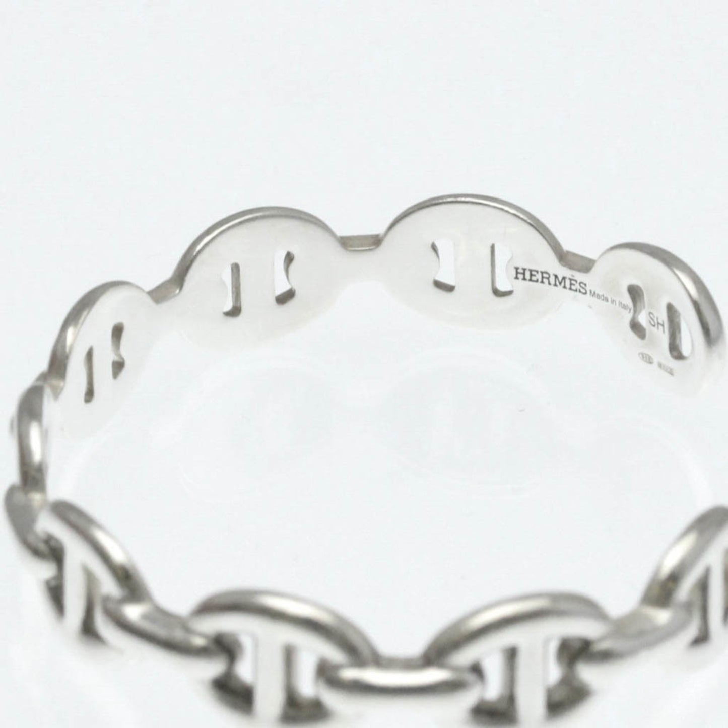 Hermes Chaine D'Ancre Silver 925 No Stone Bangle Silver