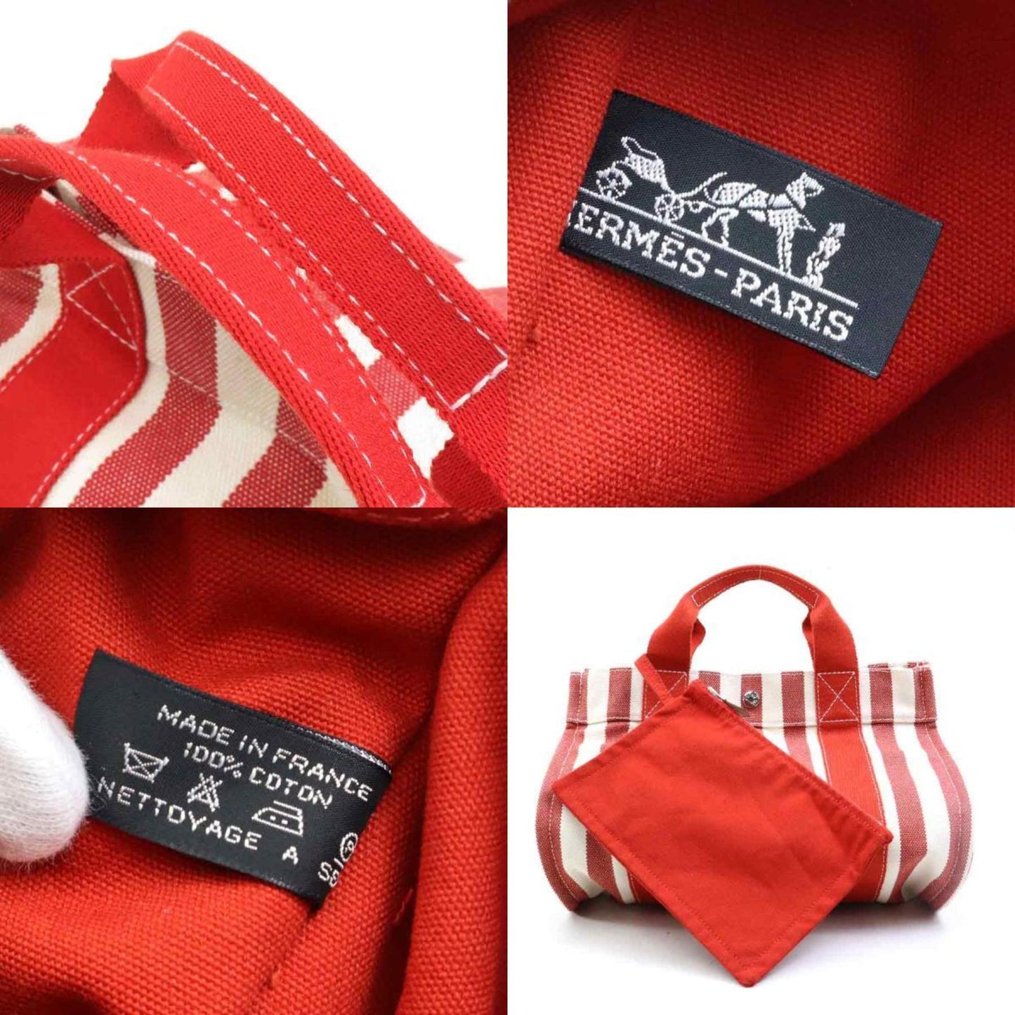 Hermes Herms Cannes Pm Handbag Tote Bag In Red