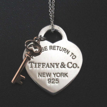 Tiffany & Co. Return To Heart Tag Key Necklace Pendant In Ag925 Silver