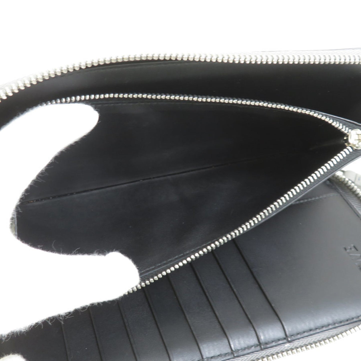 Loewe Puzzle Leather Round Long Wallet In Gray